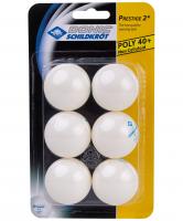 Мяч н/т Donic-Schildkröt 2* Prestige, белый (6 шт.) фото