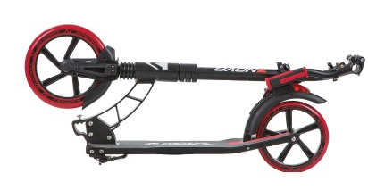 Самокат городской NOVATRACK 230FS.DEFT.BBK9 алюм., амортизатор, колеса 230*200 мм PU, эргономичный Y фото