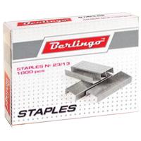 Скобы для степлера №23/13, 1000 штук, BRAUBERG, от 30 до 80 листов, 220951 фото