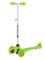 Самокат-кикборд NOVATRACK 120H.DISCOKIDS.GN20 детский, свет.колеса PU пер.120*24  задн.76*24мм, эрго фото