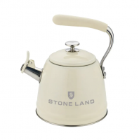 Чайник со свистком STONE LAND SL06-003 2,3л, бежевый фото