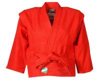 Куртка для самбо Green Hill JS-302, пл-ть 380гр/м2, красный, р.4/170 фото