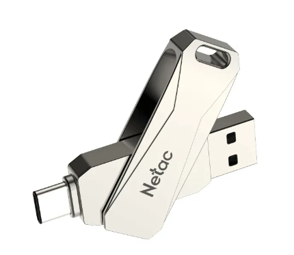 USB флеш-накопитель 64Gb Netac Netac U782C Dual, USB + TypeC, серебро USB 3.0 (NT03U782C-064G-30PN) фото