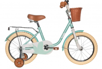 (м) Велосипед детский NOVATRACK 14"144MAPLE.TQ5, светло бирюзовый, полная защита цепи,тормоз нож.,кр фото