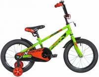 (м) Велосипед детский NOVATRACK 16"163EXTREME.GN21 зеленый, сталь, тормоз нож, короткие крылья, полн фото