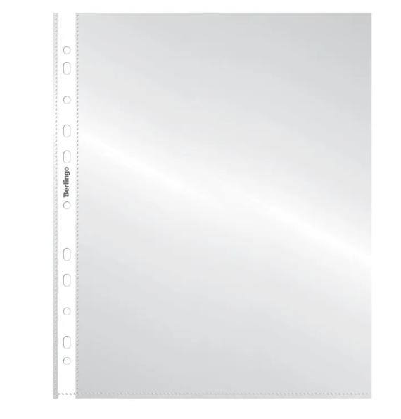 Папка перфорированная А-4 Berlingo, А4, 30мкм комплект 100шт Арт: S1000 фото