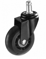 Колесо (ролики) BRABIX для кресла мягкие, резиновые d64мм, шток d11мм, в коробе,533087 фото