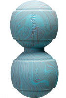 Мяч для МФР STARFIT RB-107 12,5 x 6,3 см, силикагель, двойной, голубой/серый фото