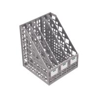 Лоток для бумаг 5 отд сборный  вертикальный серый Стамм, сборный Арт:ЛТ84 фото