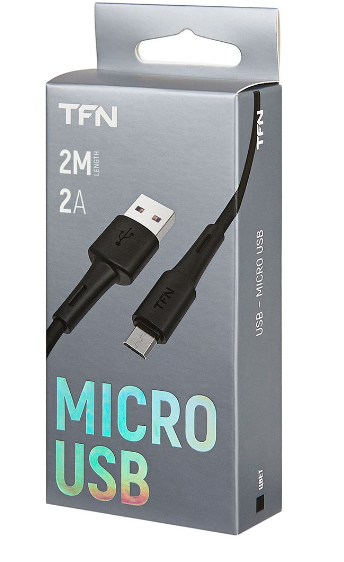 Кабель USB - microUSB TFN 2м черный (TFN-CMICUSB2MBK) купить ЦИТ Кабель USB - microUSB TFN 2м черный (TFN-CMICUSB2MBK) фото