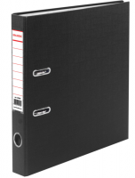 Папка-регистратор BRAUBERG с покрытием из ПВХ, 50 мм, черная (удвоенный срок службы), 220886 фото