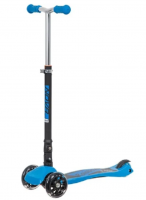 Самокат-кикборд NOVATRACK 120F.RAINBOW.BL20 подростковый, складной механизм на руле, широкие свет.ко фото