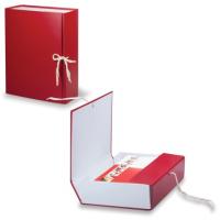 Короб архивный, бумвинил, 80 мм, 2 завязки,  до 700 листов, бордовый, STAFF, 126900 фото