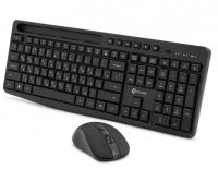 Комплект клавиатура + мышь Oklick S275W черный USB беспроводная фото