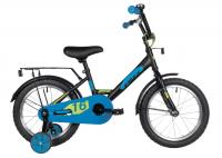 (м) Велосипед детский FOXX 16"163SIMPLE.BK5 чёрный, сталь, тормоз нож, крылья, багажник, полная защ фото