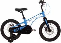 (м) Велосипед детский NOVATRACK 16"165MBLASTD.BL4 Магнез рама, синий, полная защ.цепи, диск.тормоз, фото