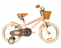(м) Велосипед детский NOVATRACK 16"163ADELE.PH6 сталь, персиковый, полная защита цепи, ручной передн фото