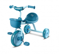 (м) Велосипед детский 3-х колесный City-Ride CH-B3-00BL на пластиковых колесах 10/8 в/к. Корзинка сп фото