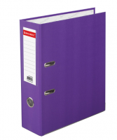 Папка-регистратор BRAUBERG с покрытием из ПВХ, 80 мм, с уголком, фиолет. (удв. срок службы), 227200 фото