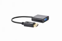 Кабель DisplayPort - VGA Cablexpert A-DPM-VGAF-02, 20M/15F 15см, черный фото