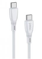 Кабель Type-C - Type-C PERO DC11 1м 60W белый (PRDC-11TT1MW) фото