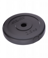 Диск пластиковый STARFIT BB-203  2,5 кг, d=26 мм, черный 1/8 купить ЦИТ Диск пластиковый STARFIT BB-203  2,5 кг, d=26 мм, черный 1/8 фото