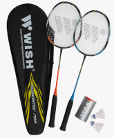 Набор для бадминтона WISH Fusiontec 799K (2 ракетки+2 волана), оранжевый фото