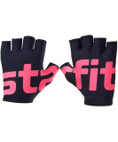 Перчатки для фитнеса STARFIT WG-102, черный/малиновый (S)  фото