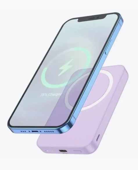 Аккумулятор внешний HOCO J109 Easy 5000mAh, MagSafe фиолетовый фото