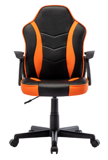 Кресло игровое BRABIX Shark GM-203, экокожа, черное/оранжевое, 532513 фото