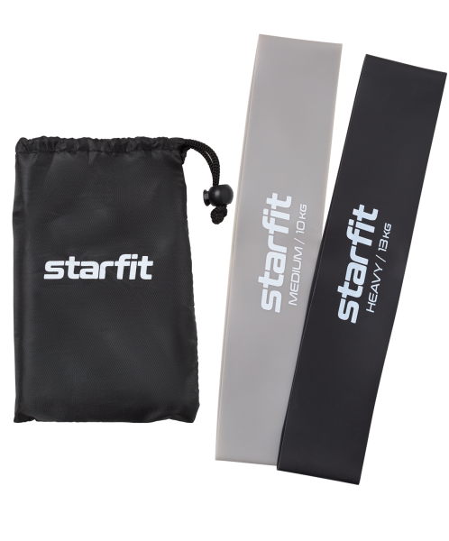 Мини-эспандеры STARFIT ES-206, черный/серый, 2 шт. фото