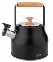 Чайник со свистком LARA LR00-87 2,3л, черный фото