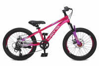 (м) Велосипед детский LETO 20"DRAGON, сталь, рама 10,5", 6-ск, розовый фото
