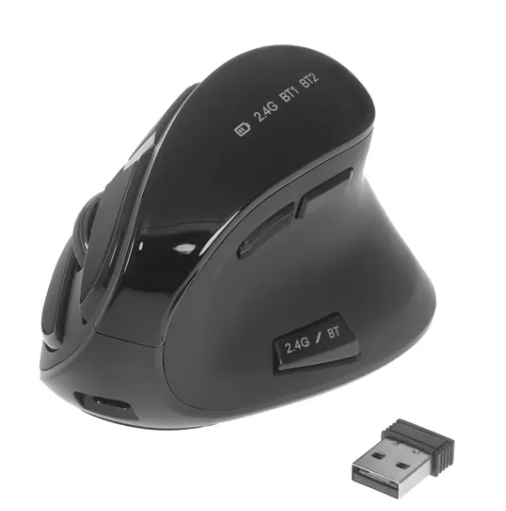 Мышь Oklick 990MW черный оптическая (2400dpi) silent беспроводная BT/Radio USB фото