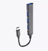 Хаб USB 3.0 PERO MH02 USB-С TO USB 3.0+USB 2.0+USB 2.0+USB 2.0, серый MH02GR фото