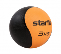 Медбол высокой плотности STARFIT GB-702 3 кг, оранжевый, шт фото