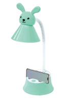 Лампа настольная SONNEN OU-611 на подставке, СВЕТОДИОДНАЯ, "SWEET BUNNY", 5 Вт, зеленый, 237642 фото