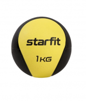 Медбол высокой плотности STARFIT GB-702 1 кг, желтый, шт фото