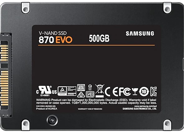 Накопитель SSD 500GB Samsung 870 EVO R560/W530 (MZ-77E500BW) фото
