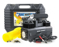 Авто-компрессор воздушный NOVA BRIGHT АК-65 металлический корпус, LED-фонарь, пластик.кейс 47160 фото