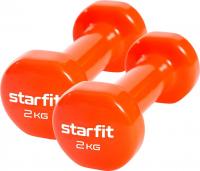 Гантель виниловая STARFIT DB-101 2 кг, оранжевый купить ЦИТ Гантель виниловая STARFIT DB-101 2 кг, оранжевый фото