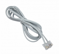 Кабель Cablexpert телефонный аппарат-розетка, 2 м, белый TC6P4C-2M фото