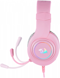 Игровые наушники с микрофоном REDRAGON HYLAS Розовые, RGB фото