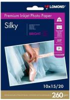 Фотобумага Lomond 1103309 10x15/260г/м2/20л./ярко-белый атласная для струйной печати  фото