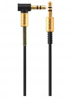 Аудиокабель EXPLOYD EX-K-643 AUX Jack 3,5mm (M) - Jack 3,5mm (M) круглый силикон боковой 1M чёрный S фото