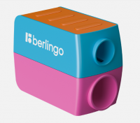 Точилка пластиковая Berlingo "ColorShift" 2 отверстия, контейнер, ассорти, туба фото