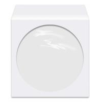 Конверт для 1 CD белый бумажный с окном фото