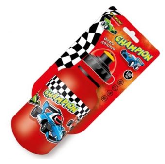 Велофляга TRIX Champion детская, 500 мл, защитная крышка, LDPE, красная фото