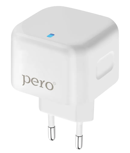 Сетевое зарядное устройство PERO TC10 USB-C 20W + USB-A Fast Charge белый ТС10WHPD фото
