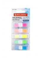 Закладки клейкие неоновые BRAUBERG 45х12 мм, 125шт (5 цв. х 25 л.), в пласт. в диспенсерах, 111356 фото